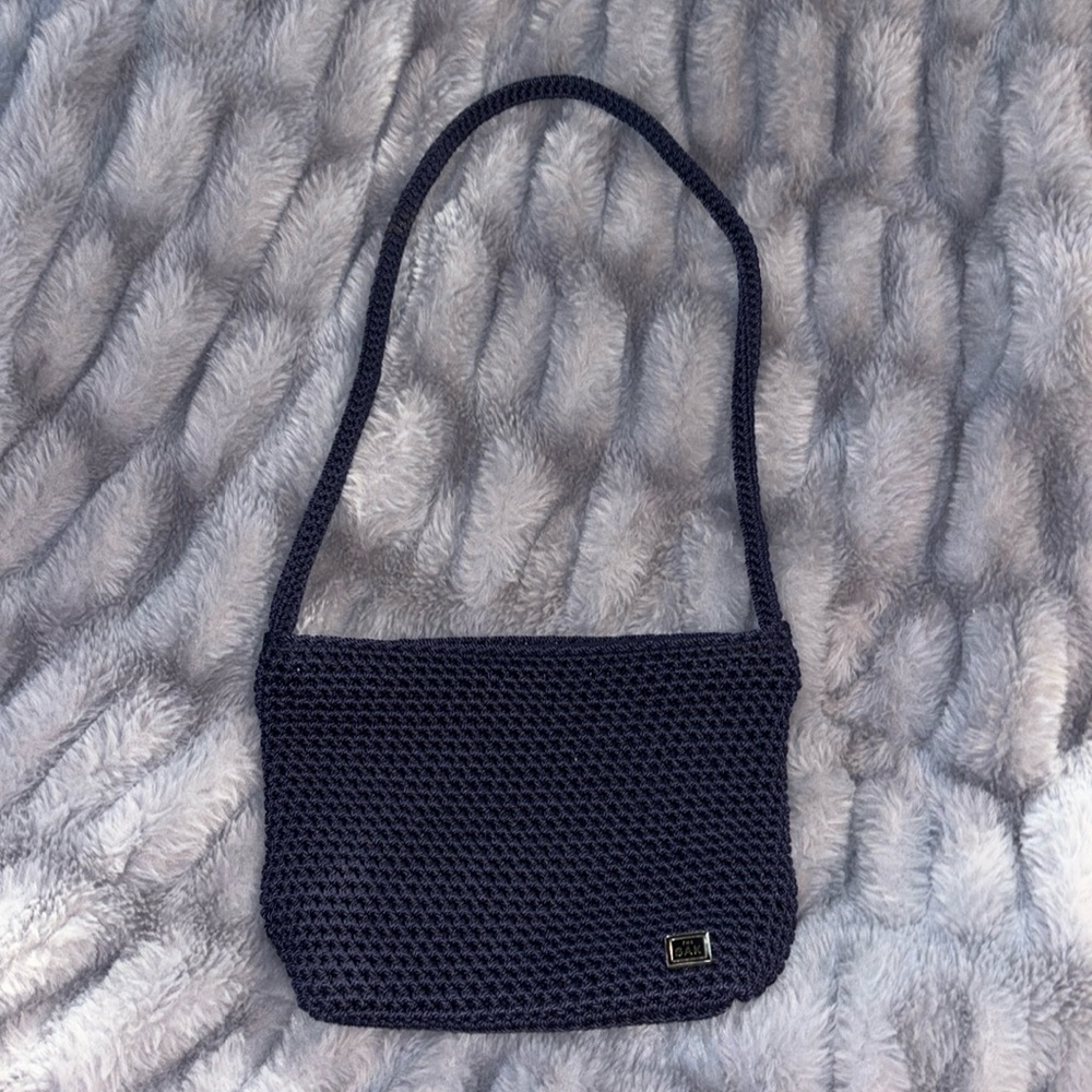 The Sak Mini Woven Navy Tote